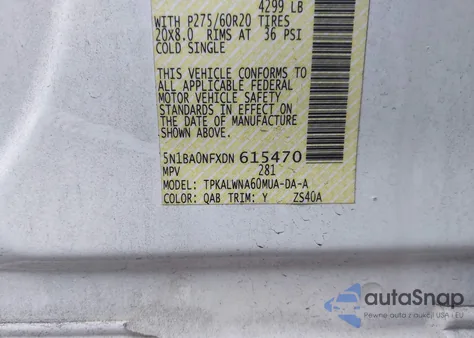 2013 Nissan Armada Platinum из США, поврежденный, VIN 5N1BA0NFXDN615470